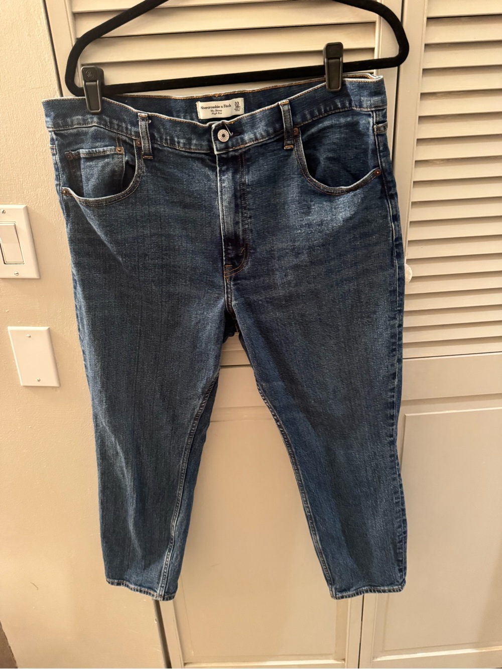 Abercrombie & Fitch Women’s Blue Denim Jeans The Skinny High Rise Short Length